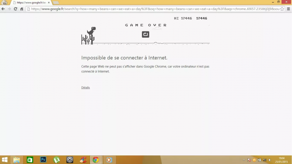 Este chico necesitaba descargar su fustración tras quedarse sin internet y no poder cuantas judías podemos comer al día.