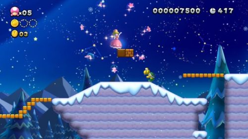 Transformación a Peachette en New Super Mario Bros U Deluxe